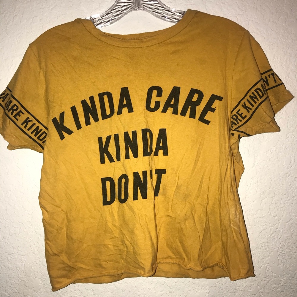 Mustard yellow graphic tee